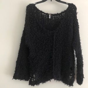 Free people distressed sweater